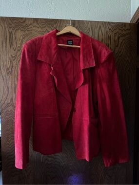 Sharon Young Red Corduroy Women's Blazer